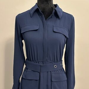 Simply Vera Vera Wang Dark Blue Long Sleeve Dress